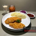 Schnitzel กับมันฝรั่งบด